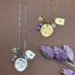 Organic Stacked 7 Charm Necklace Gold or Silver BTS Subtle Merch