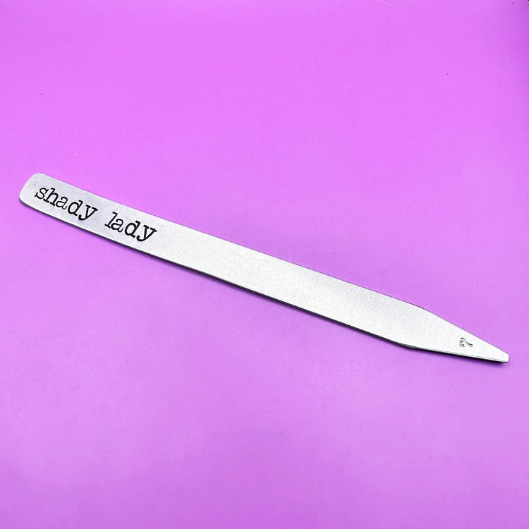 Custom Hand Stamped Plant Stake Garden Marker Funny Puns Plant Lover Gift