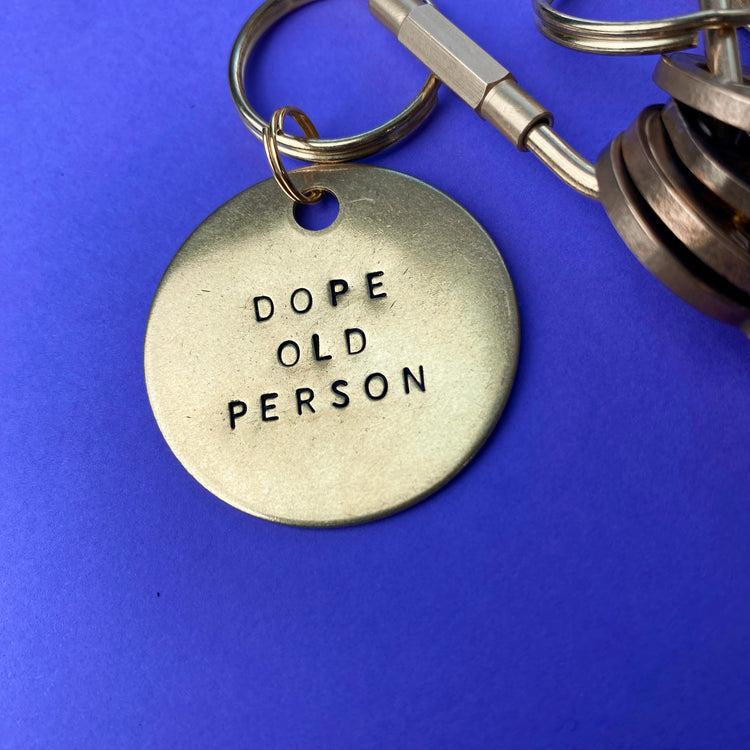 Dope Old Person Keychain