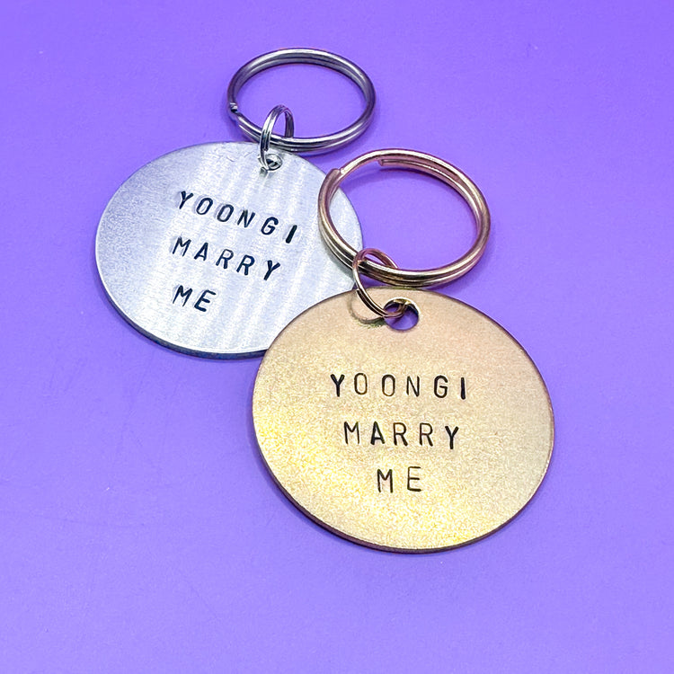 Yoongi Marry Me Keychain