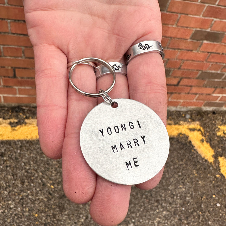 Yoongi Marry Me Keychain