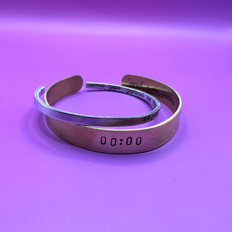 00:00 BTS Cuff Bracelet Brass Aluminum