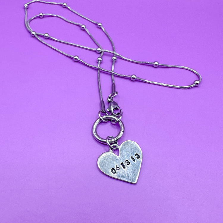 Heart 061313 Necklace Front Closure Satellite Chain