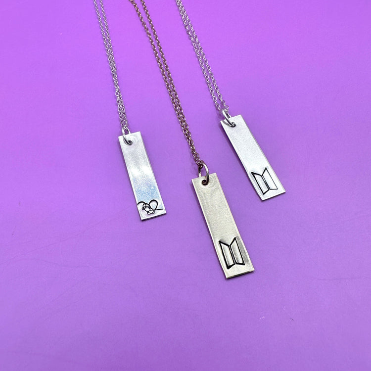 Minimal BTS Love Yourself Bar Necklace