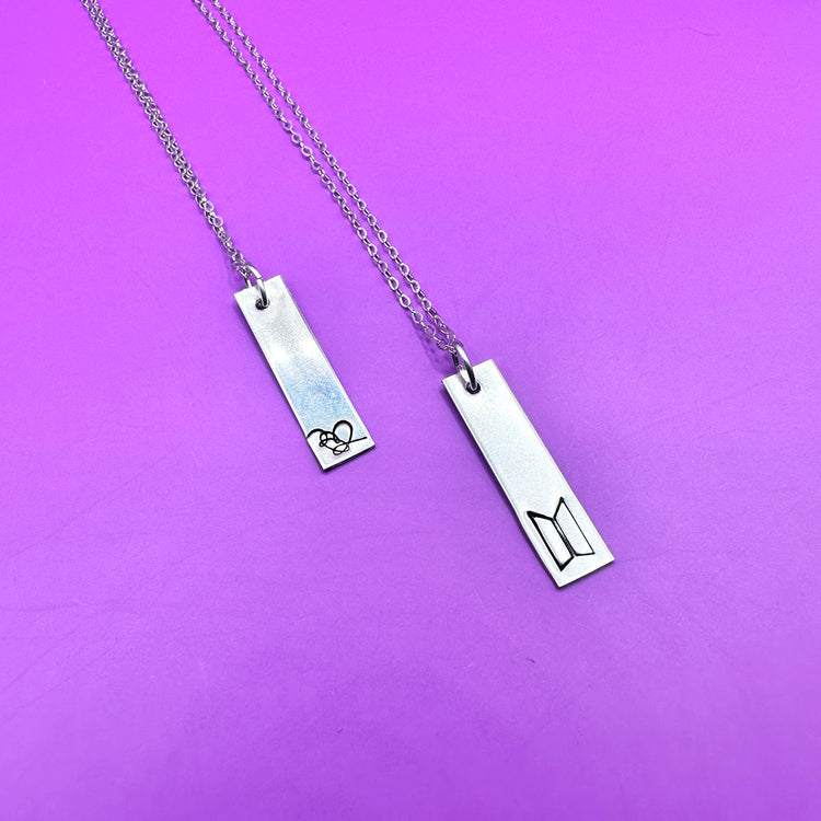 Minimal BTS Love Yourself Bar Necklace